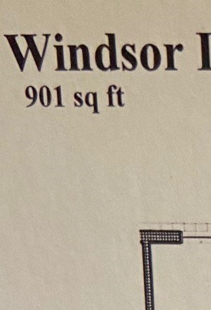1 BR 901 sq. ft. Windsor I